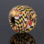 Ancient Roman mosaic glass bead with checkerboard pattern
